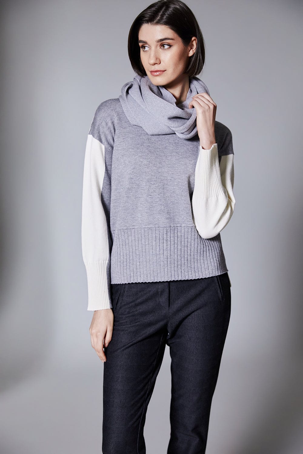 PERUZZI Two Tone Rib Knit