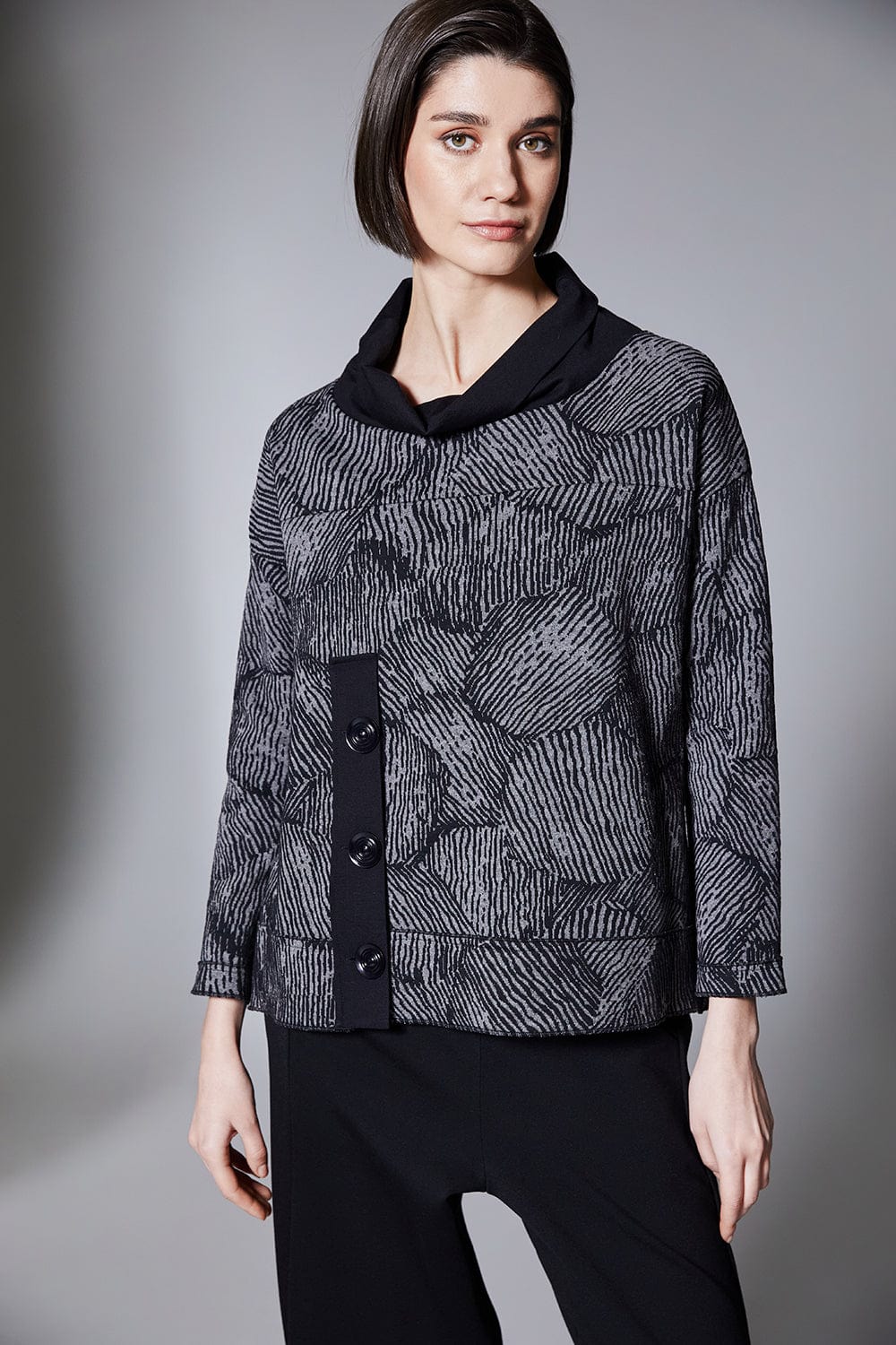 PERUZZI Animal Print Knit Top