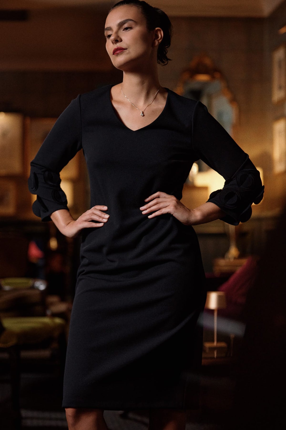 Peruzzi Frill Sleeve Dress