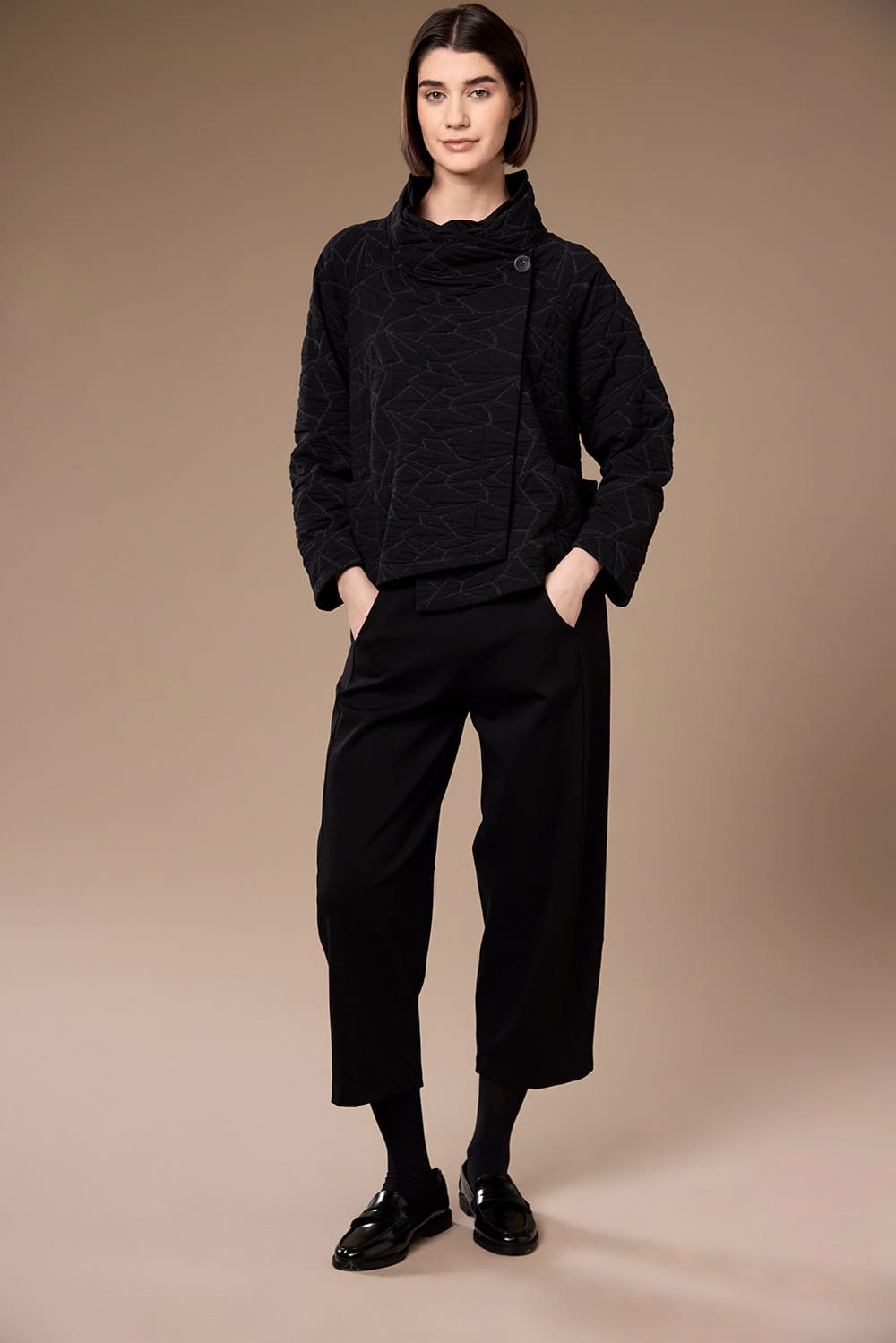 Peruzzi Textured Cross Over Jacket