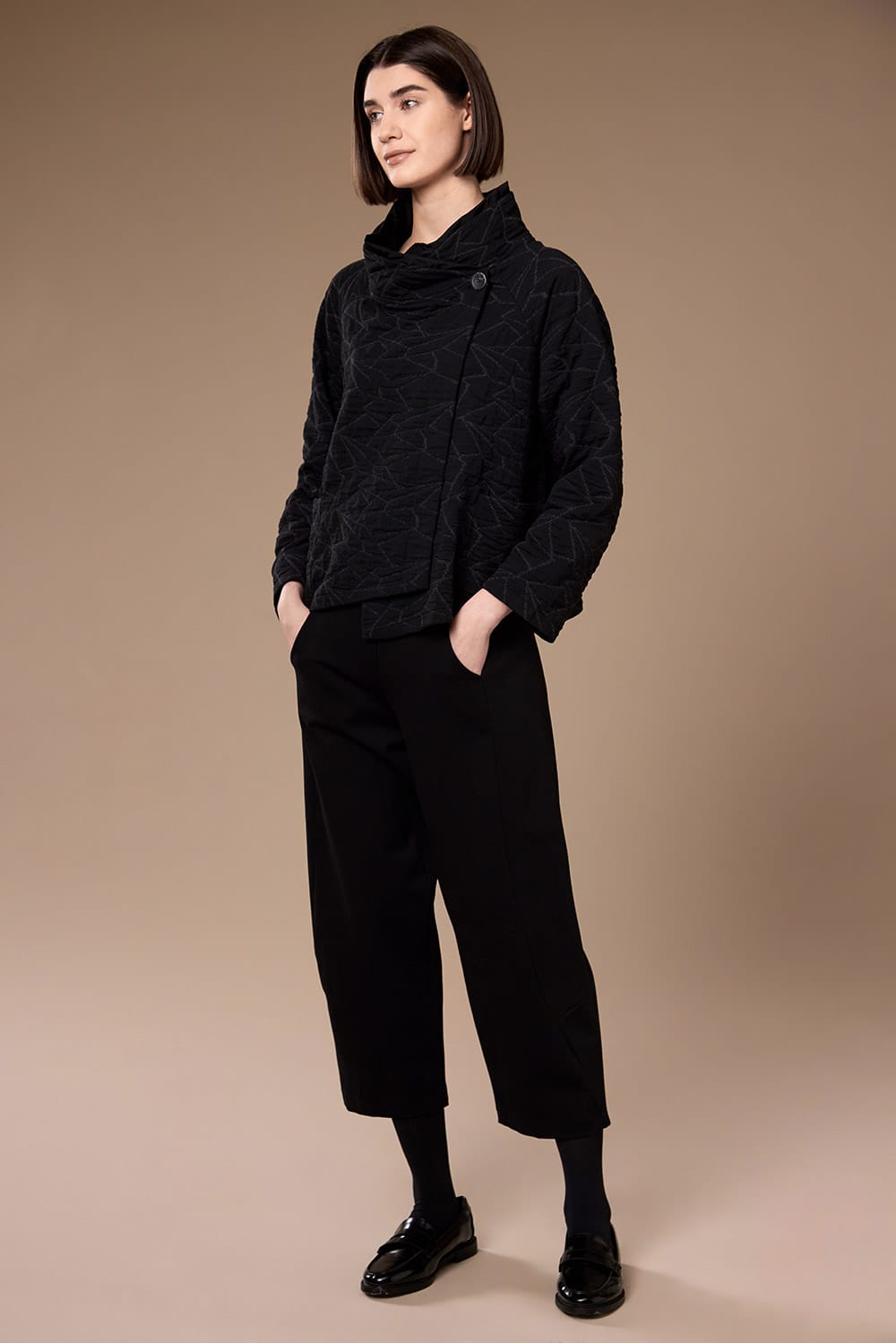 Peruzzi Textured Cross Over Jacket