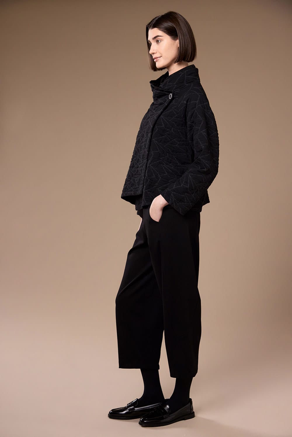 Peruzzi Textured Cross Over Jacket