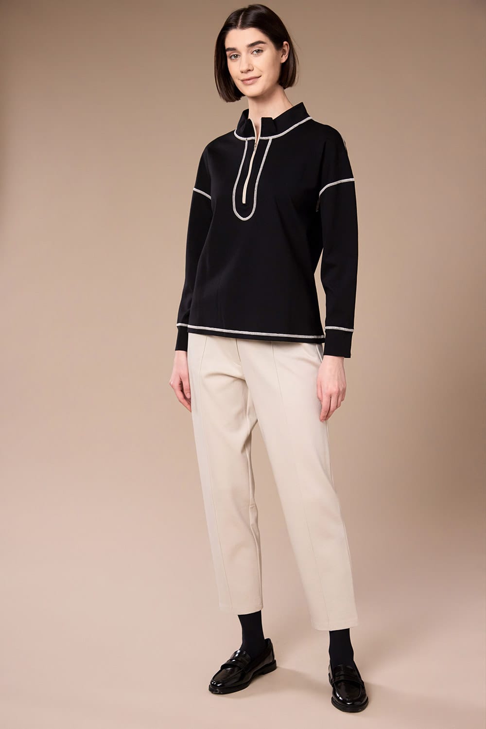 Peruzzi Contrast Stitch Top