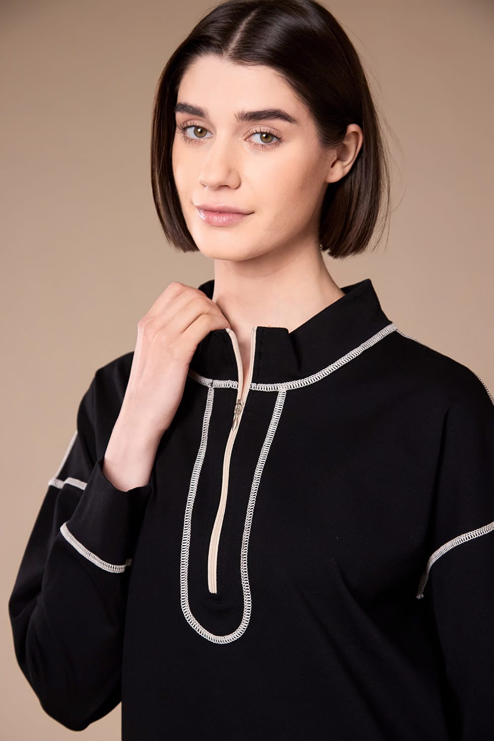 Peruzzi Contrast Stitch Top