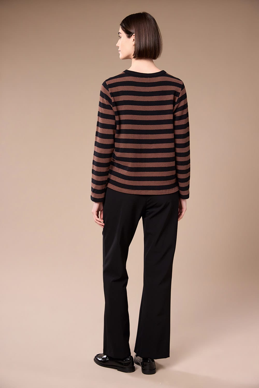 Peruzzi Stripe Pocket Fleece Top