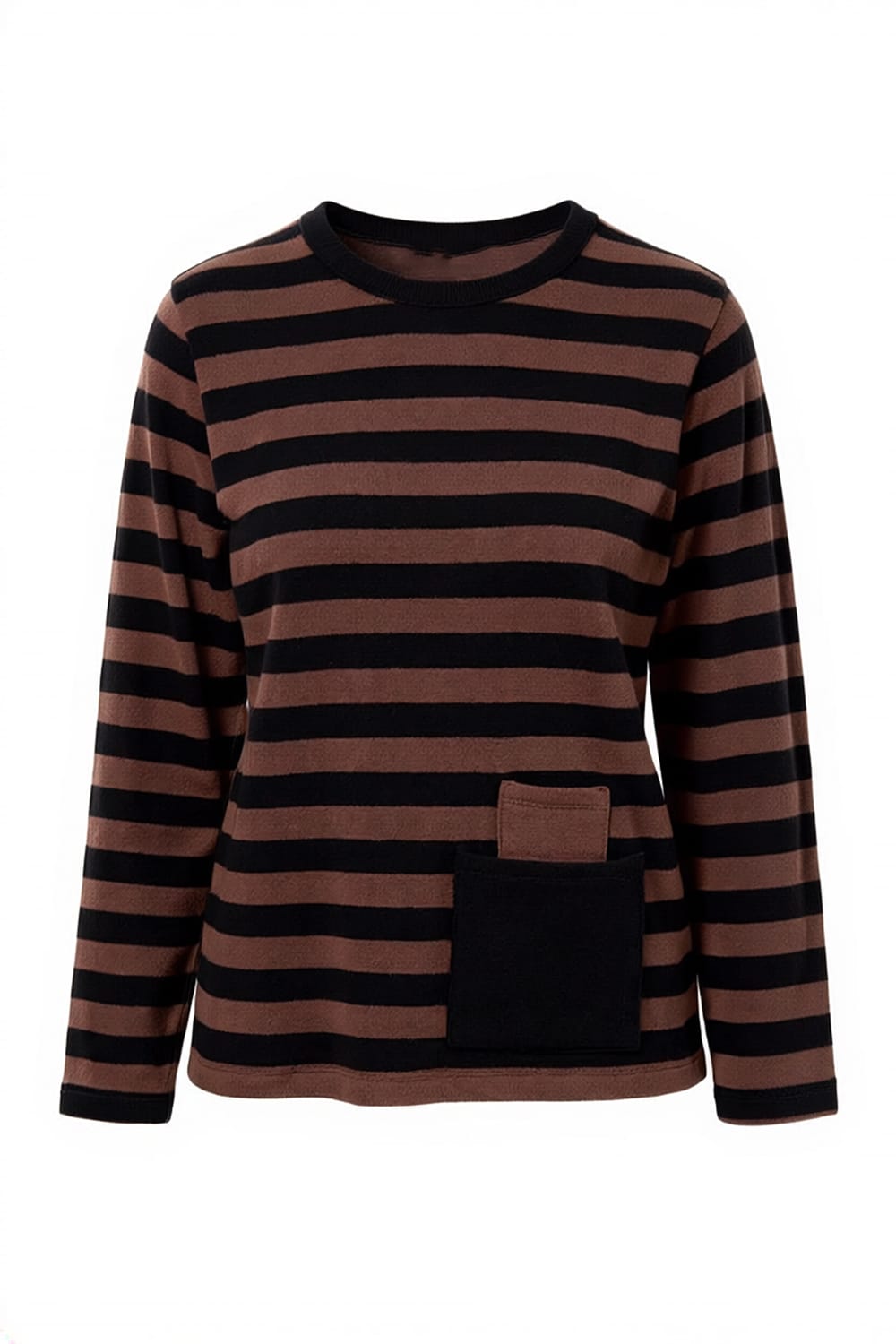Peruzzi Stripe Pocket Fleece Top