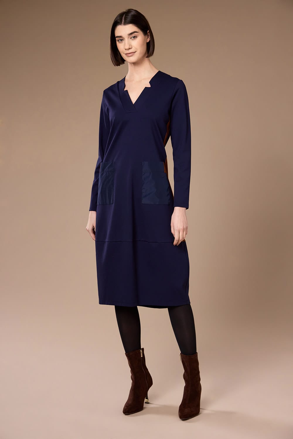 Peruzzi Contrast Stripe Dress