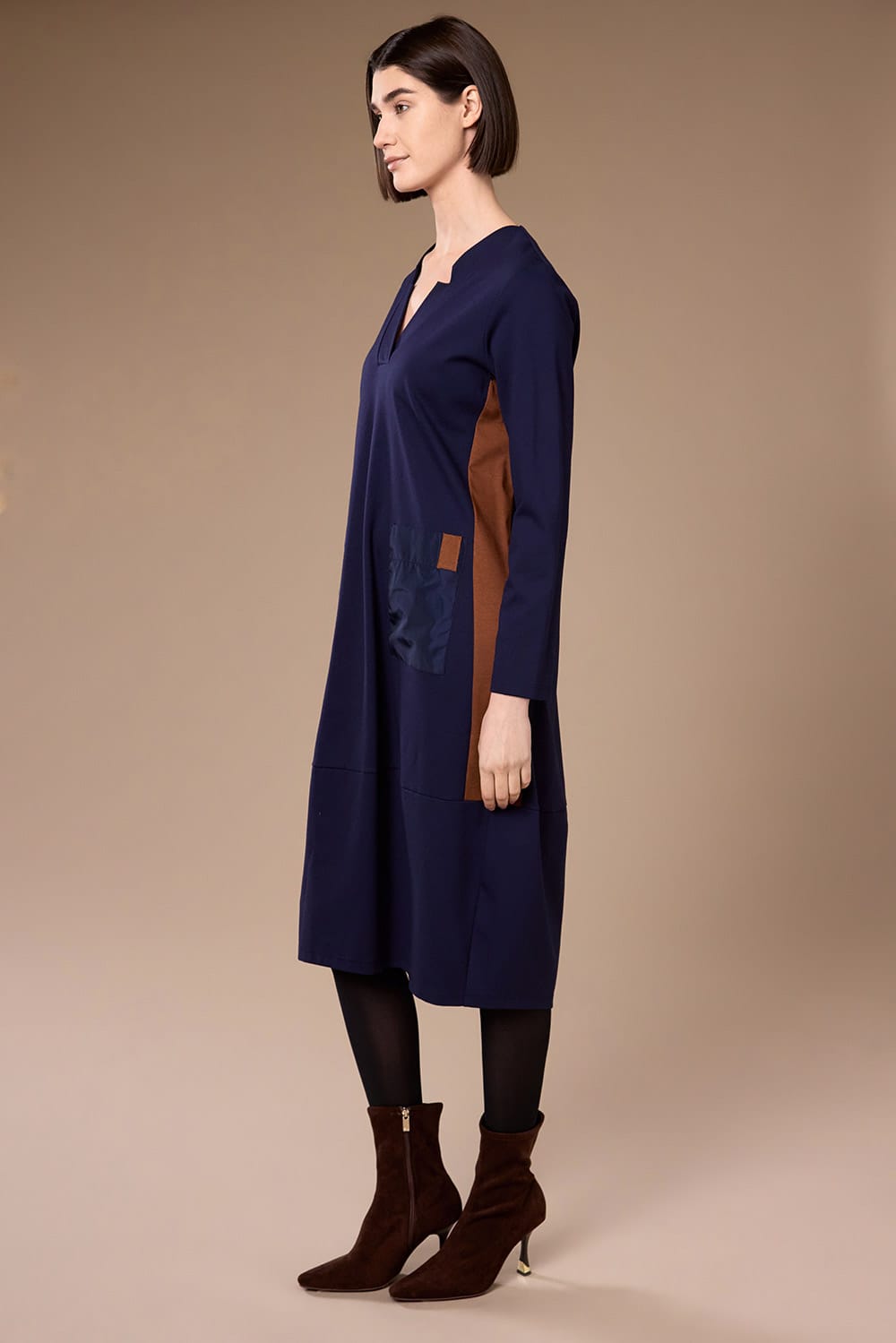 Peruzzi Contrast Stripe Dress