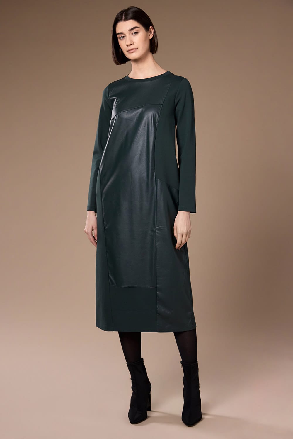Peruzzi Faux Leather Dress