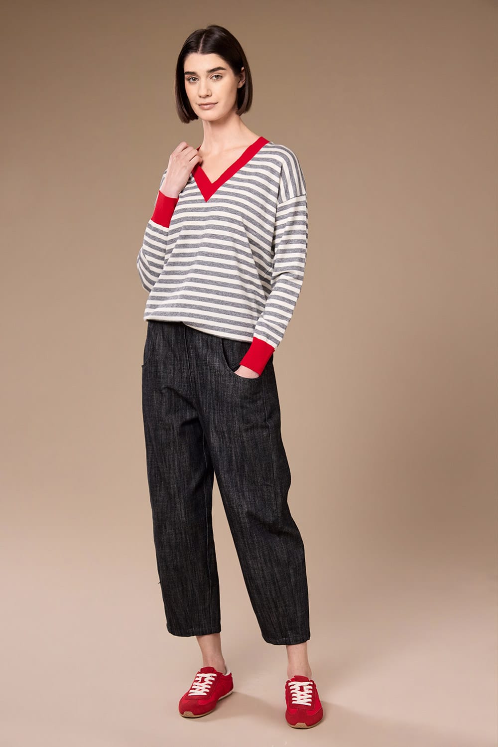 Peruzzi Two Tone Stripe Knit