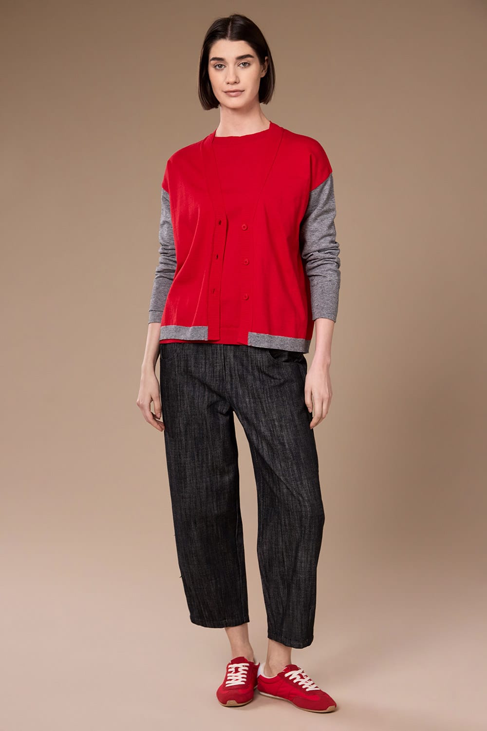 Peruzzi Two Tone Cardigan