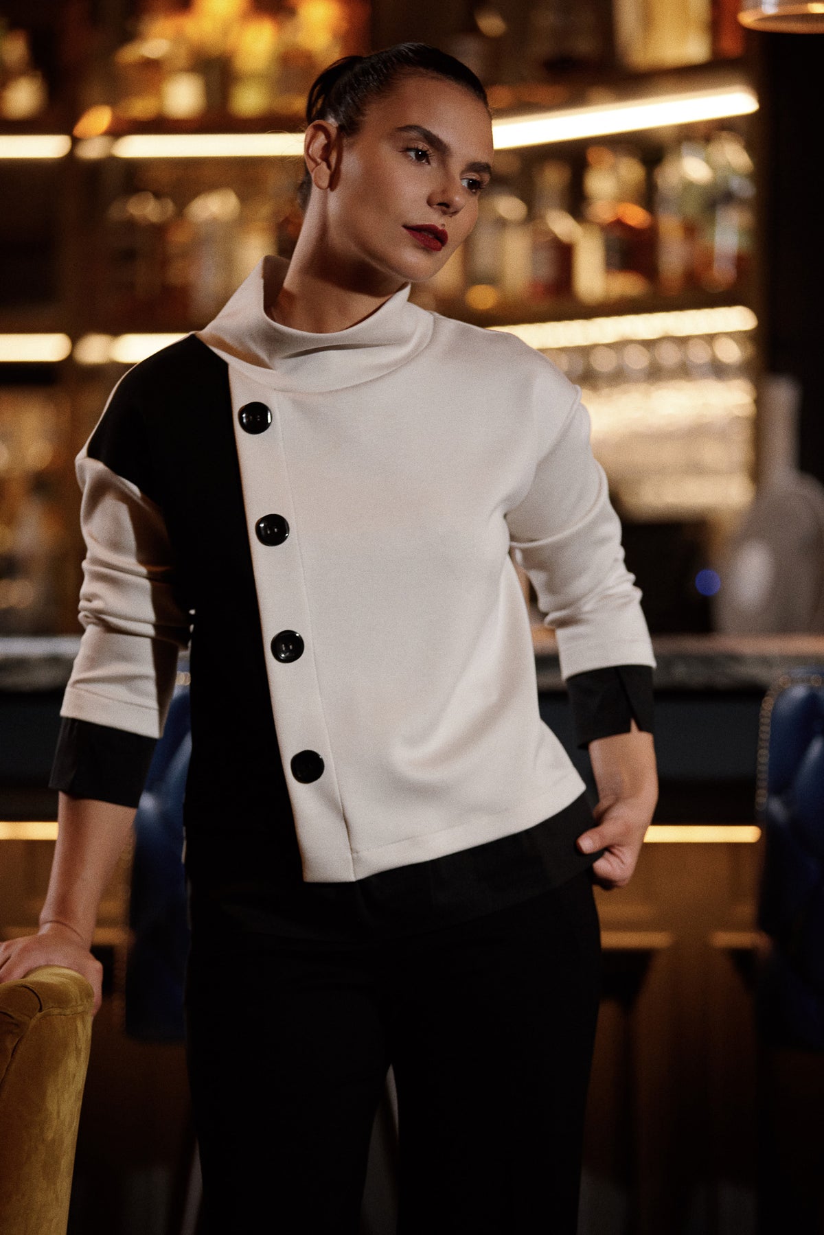 Peruzzi Two Tone Sweater Top