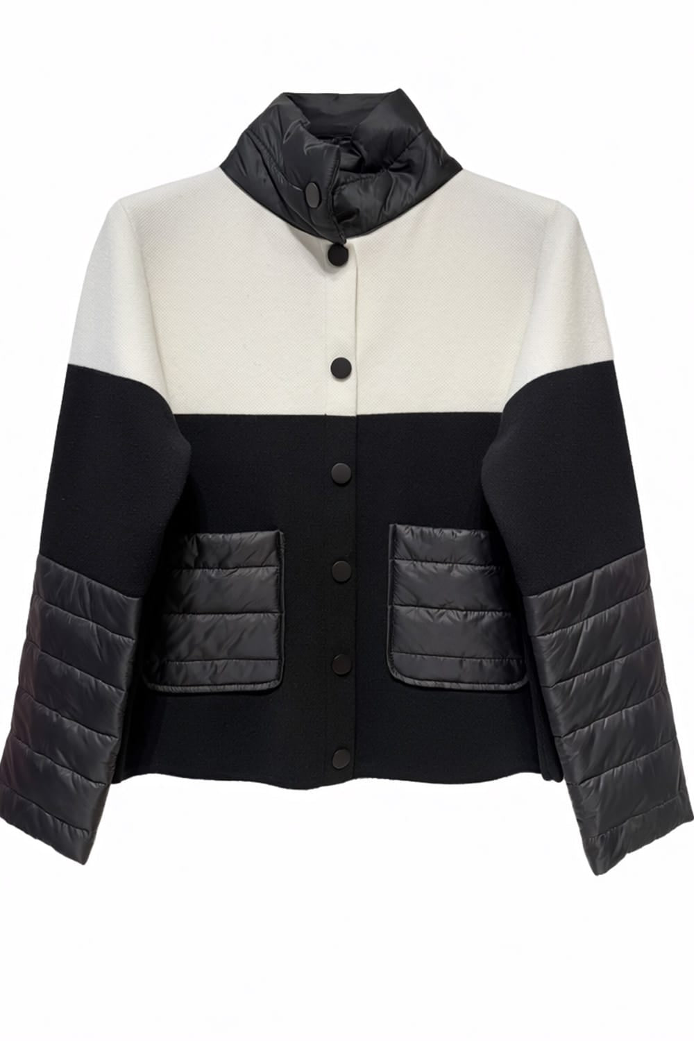 Peruzzi Two Tone Jacket With Quilted Pockets