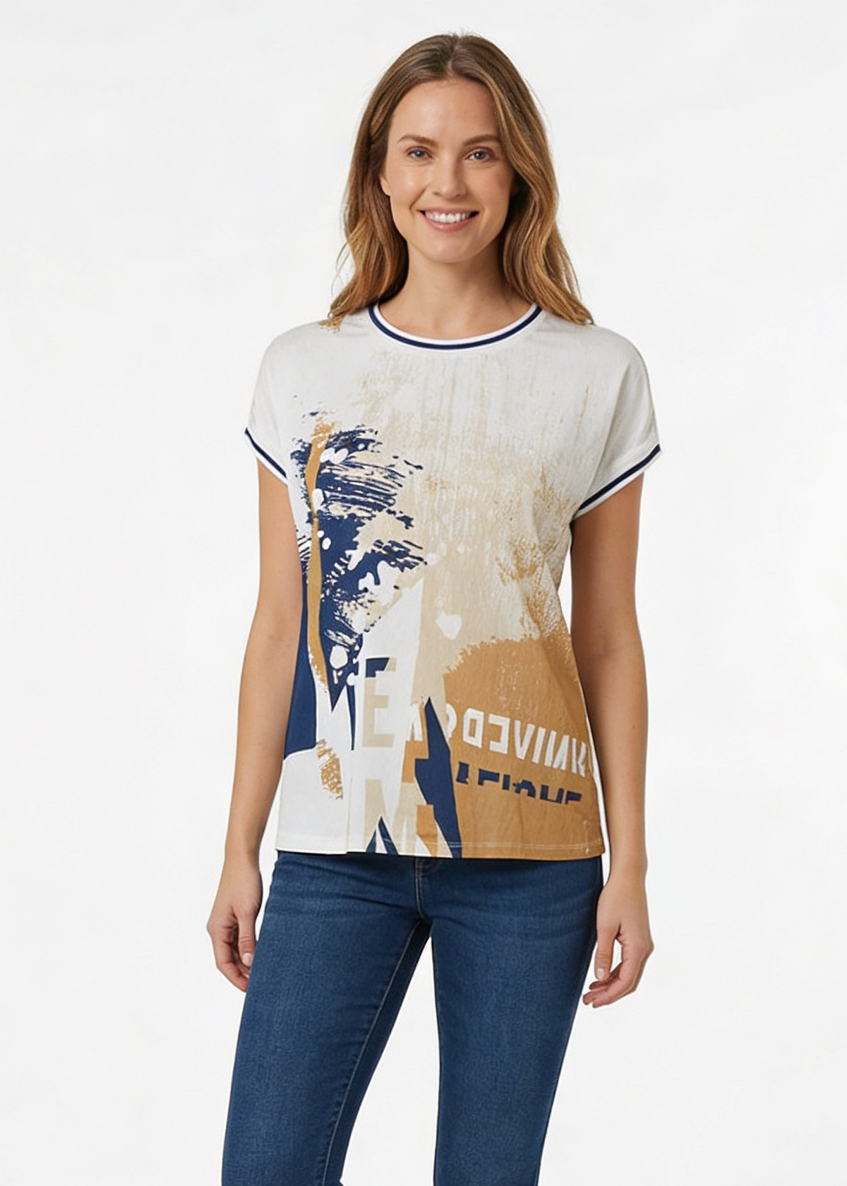 Barbara Lebek Contrast Pattern Top