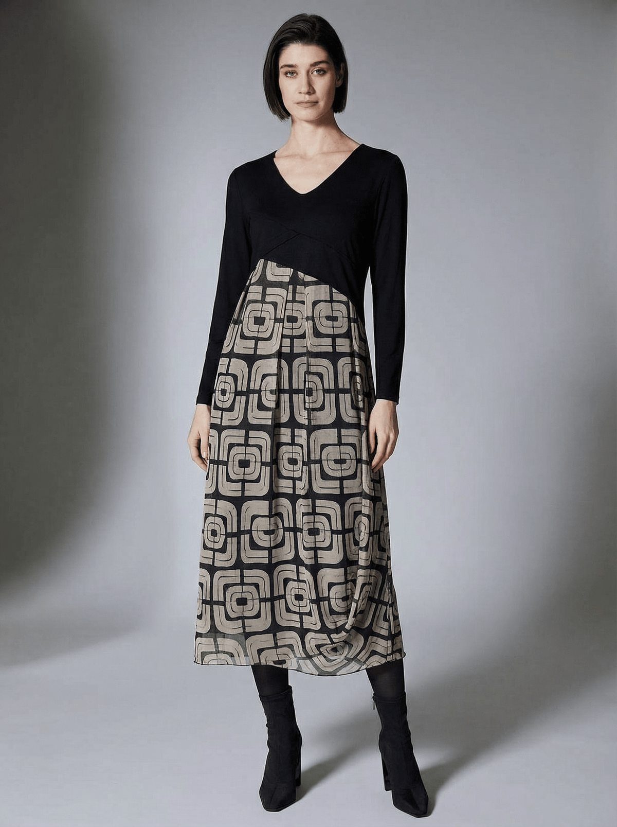 PERUZZI Contrast Fabric Dress