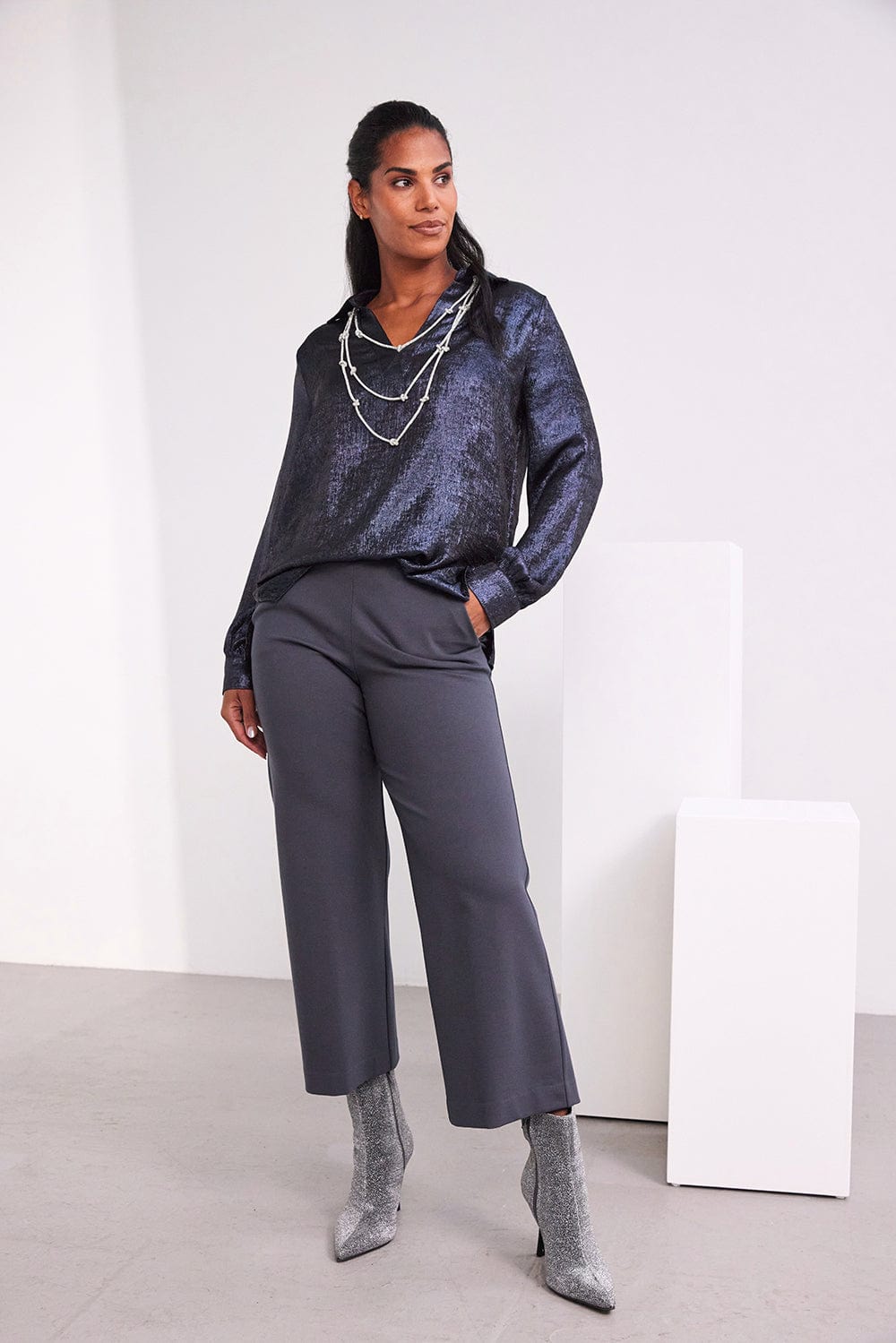 PERUZZI Pull On Wide Leg Trouser