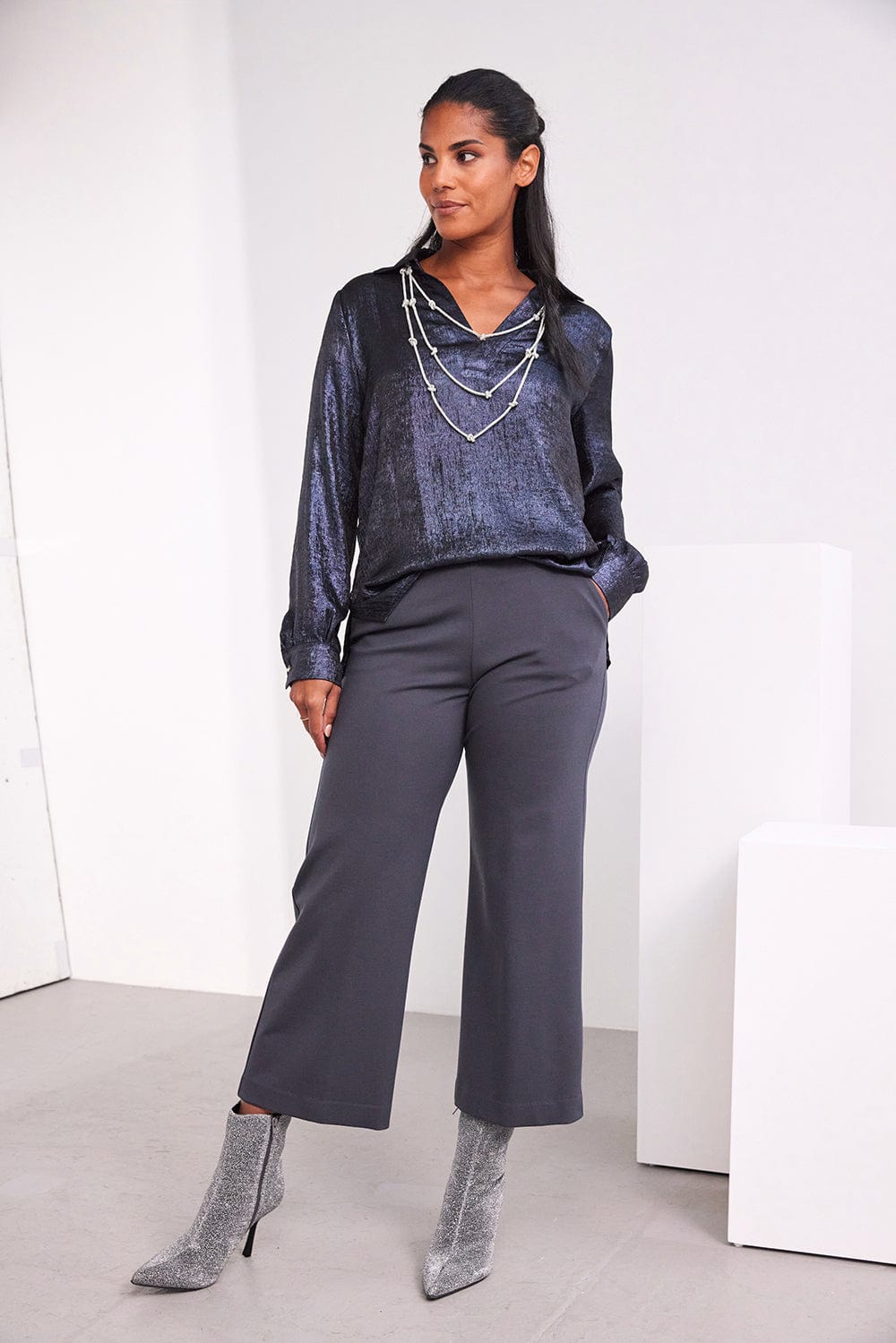 PERUZZI Pull On Wide Leg Trouser