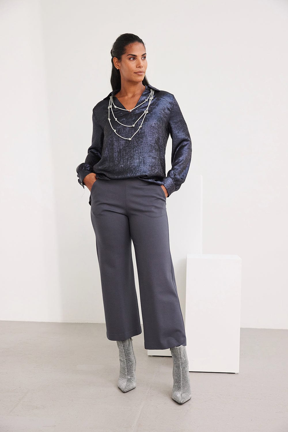 PERUZZI Pull On Wide Leg Trouser