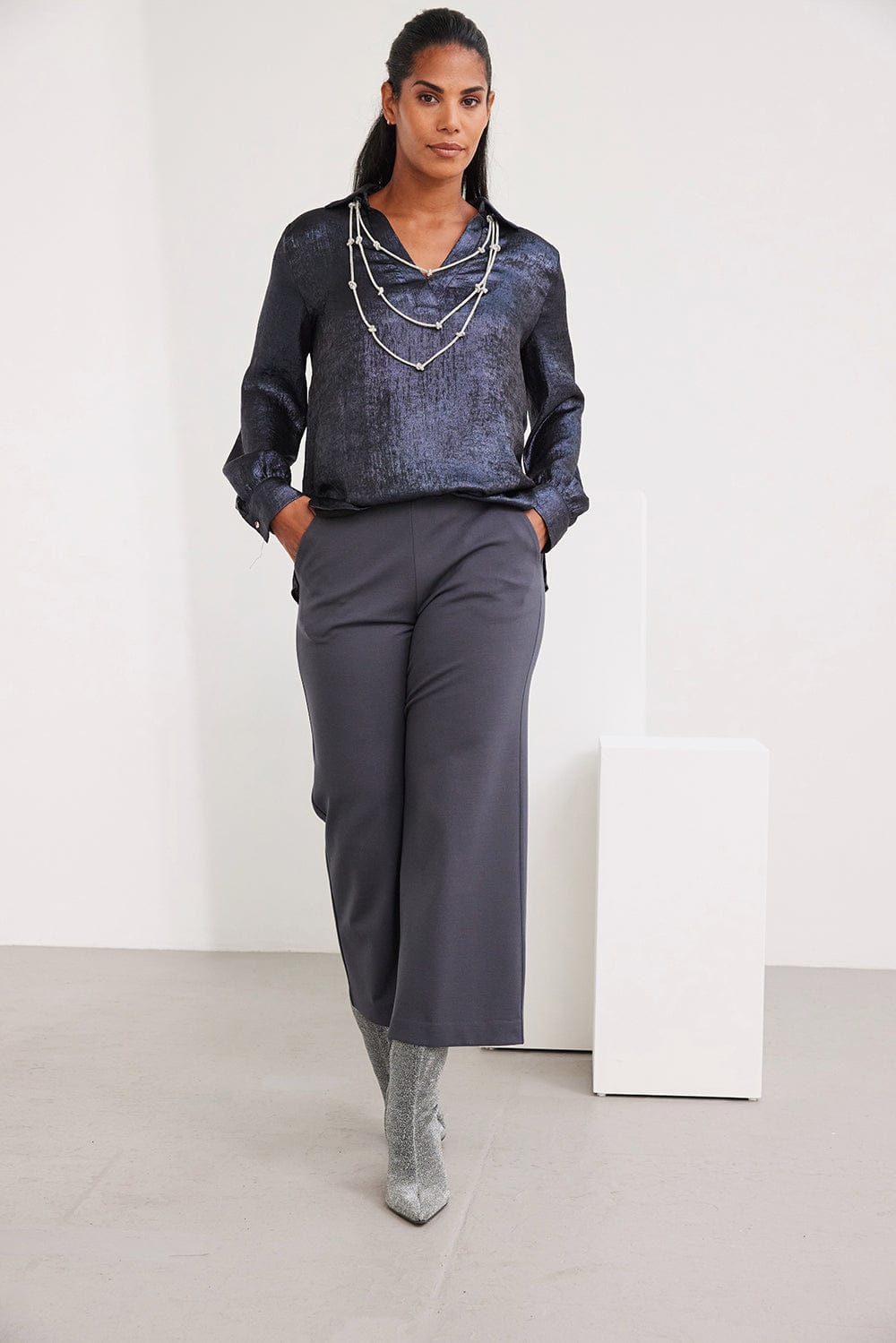 PERUZZI Pull On Wide Leg Trouser