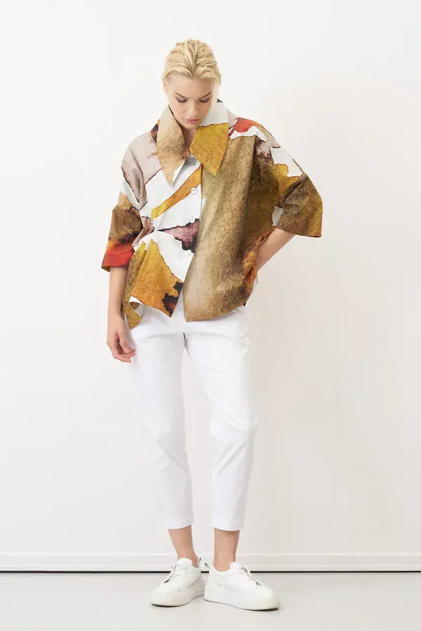 BIZE Glass Print Top
