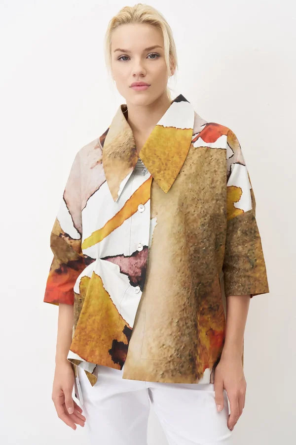 BIZE Glass Print Top