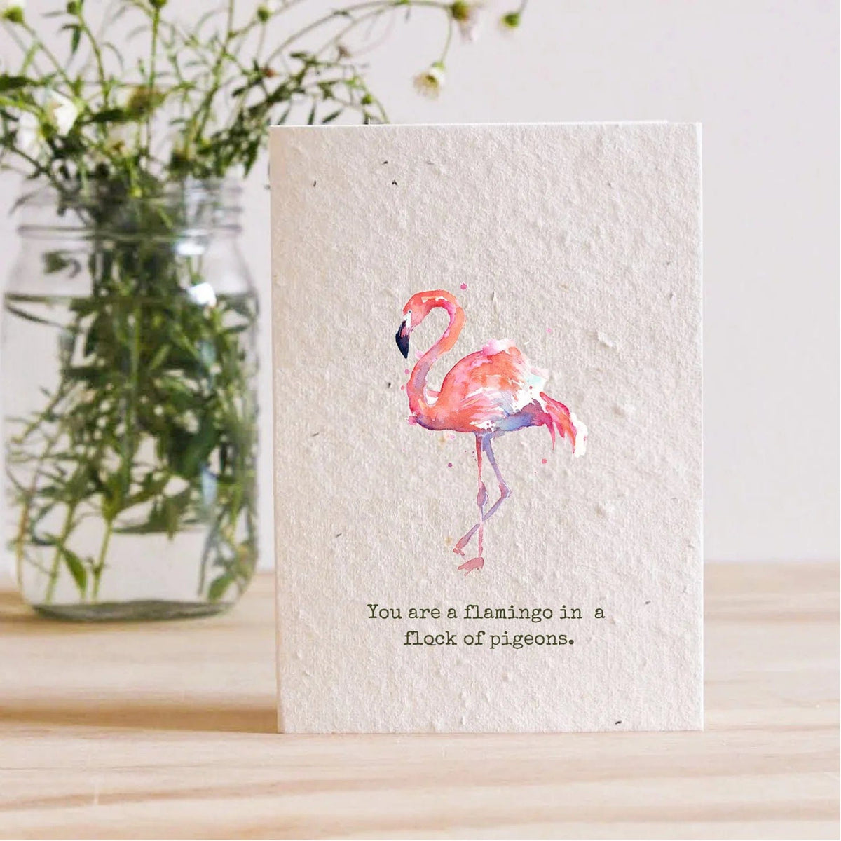 Flamingo Plantable Seed Card