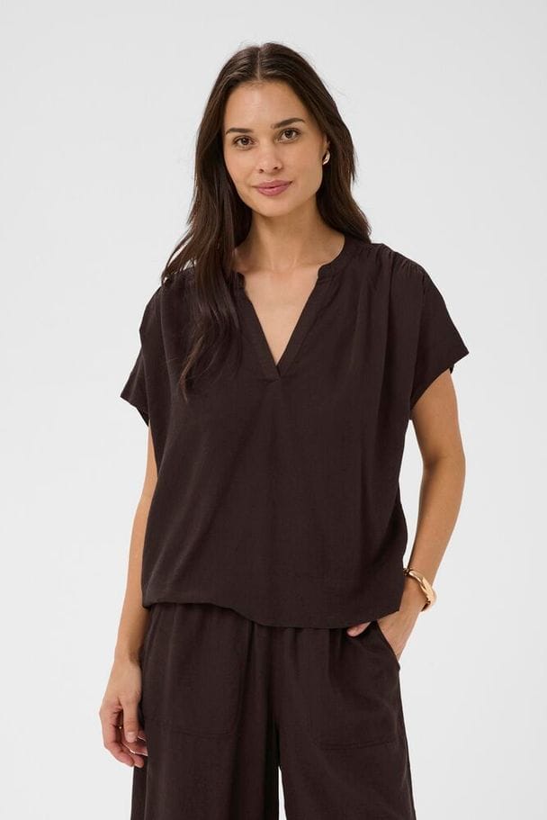 Kaffe Linen Top
