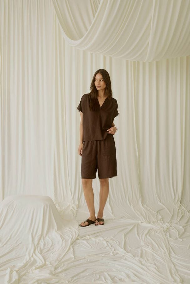 Kaffe Linen Top