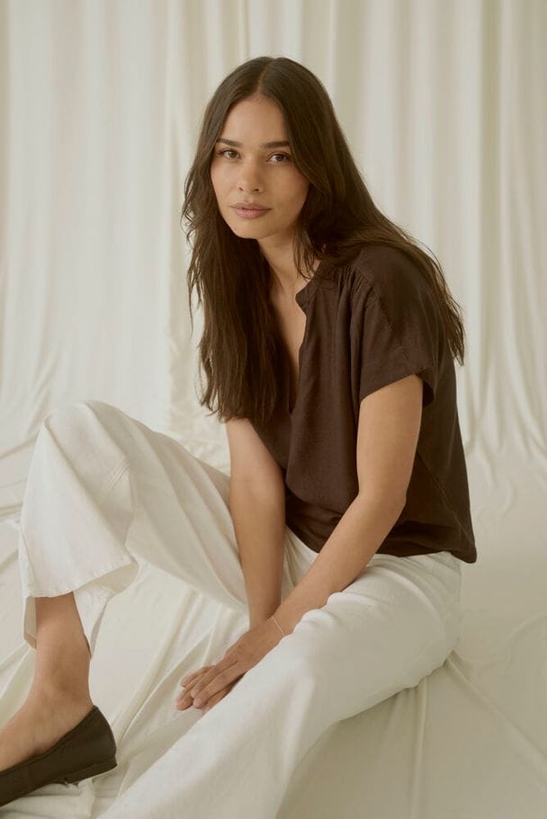 Kaffe Linen Top