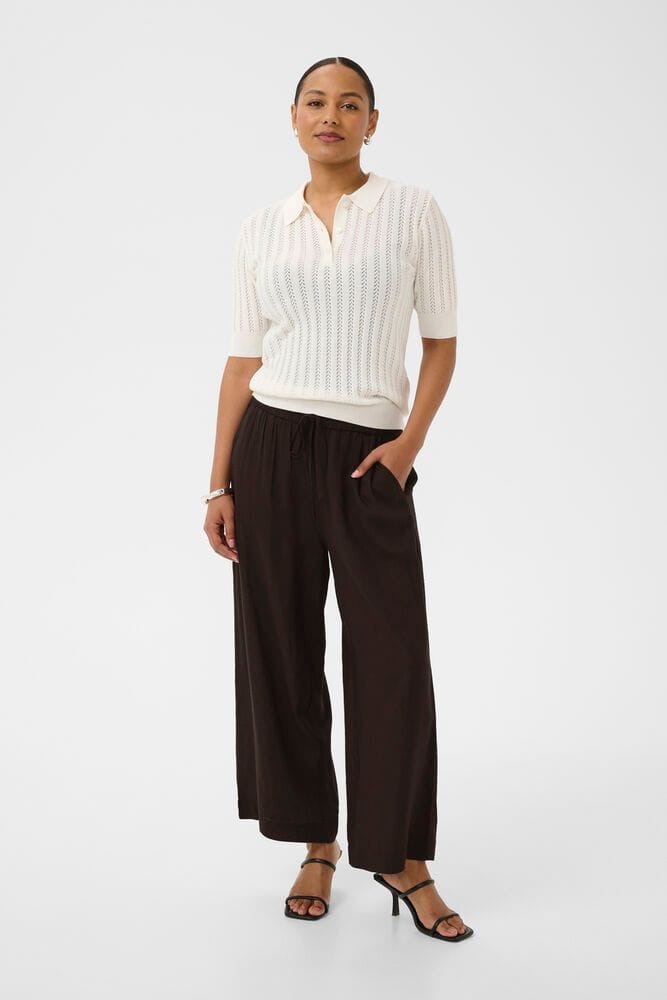 Kaffe Cropped Linen Trouser