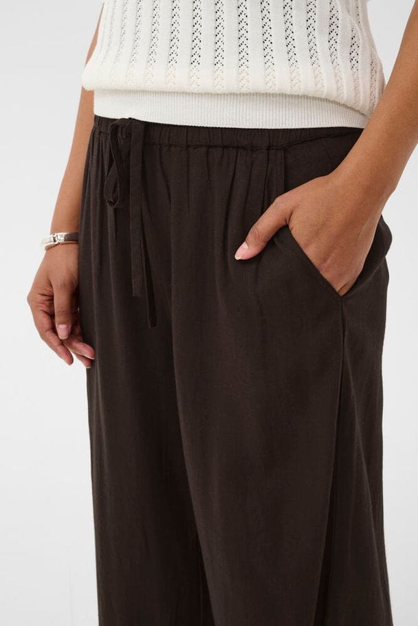 Kaffe Cropped Linen Trouser