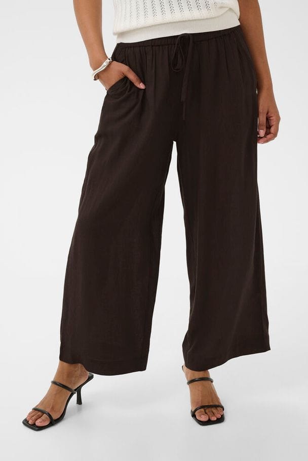 Kaffe Cropped Linen Trouser