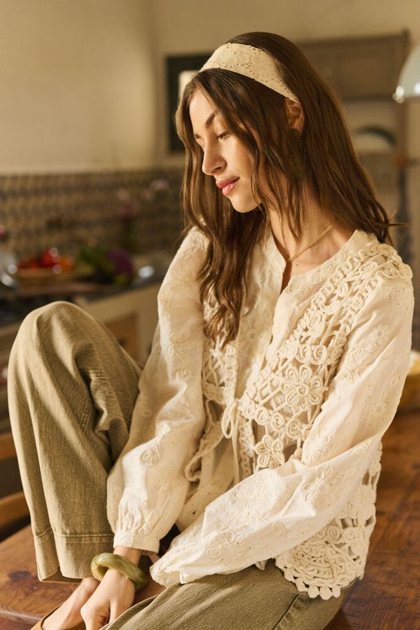 CREAM Crochet Waistcoat