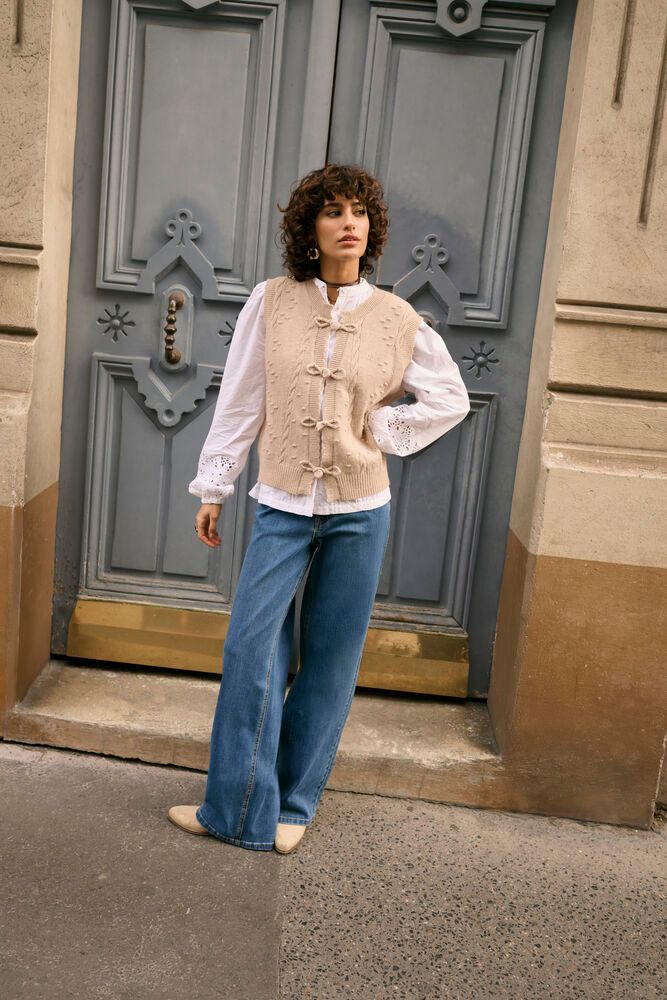 CREAM Stud Pocket Jean