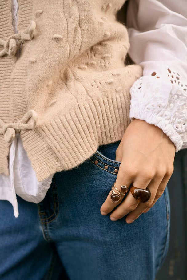 CREAM Stud Pocket Jean