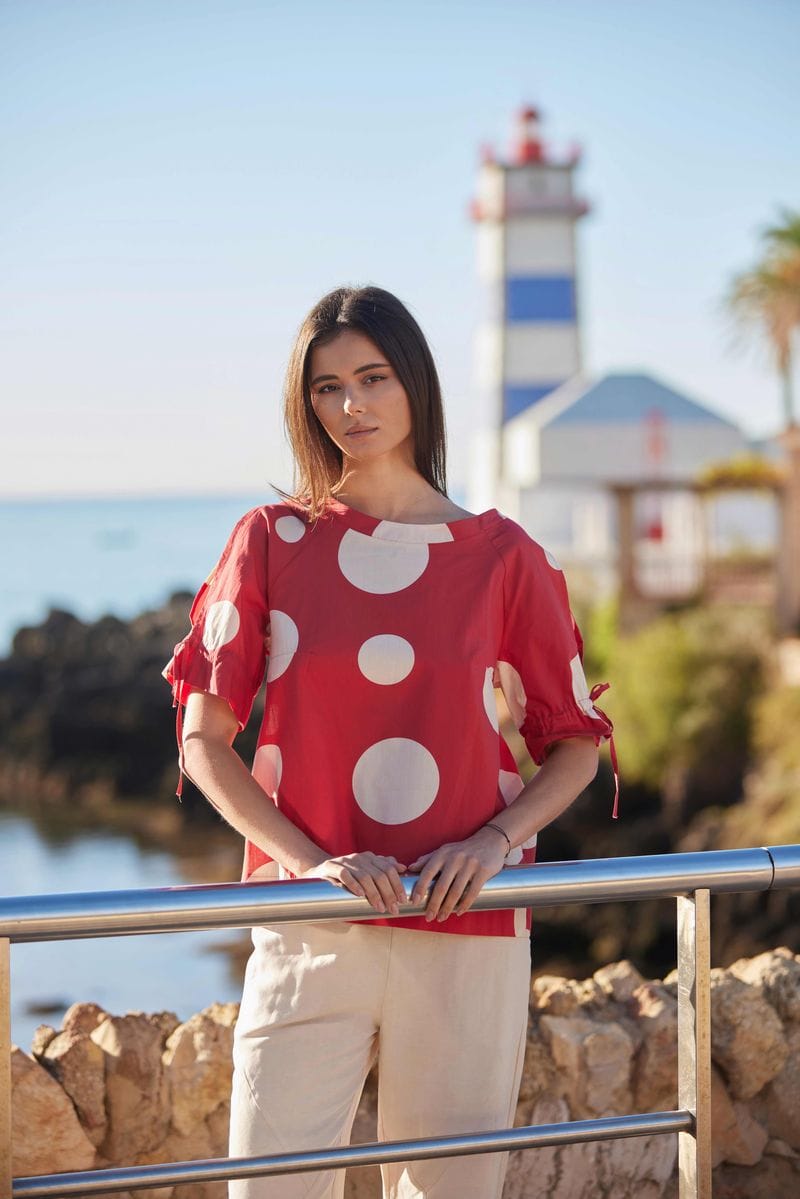 PERUZZI Circle Print Blouse