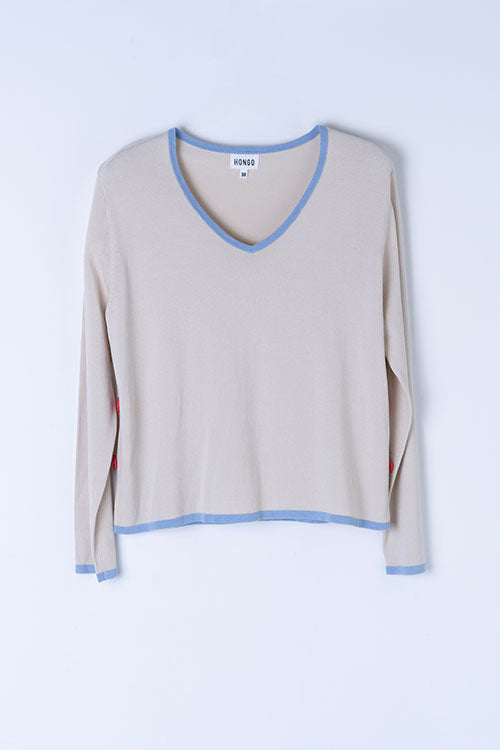 HONGO Contrast Trim Knit