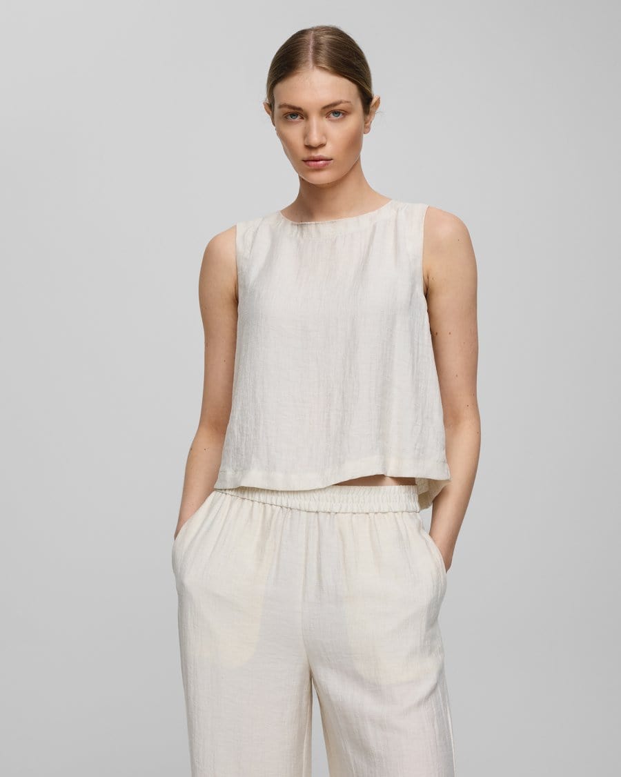 MSCH Linen Crop Top