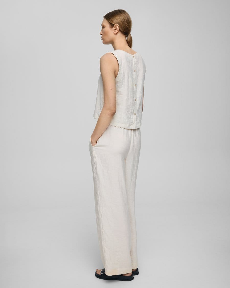 MSCH Linen Crop Top