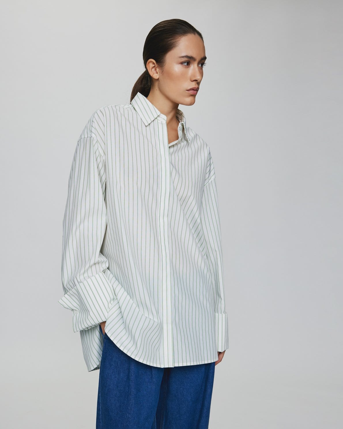 MSCH Deep Cuff Stripe Shirt