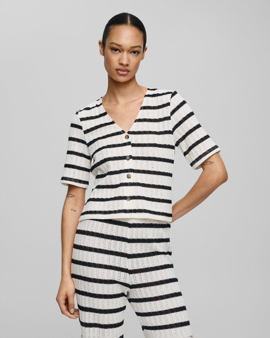 MSCH Stripe Button Down Knit