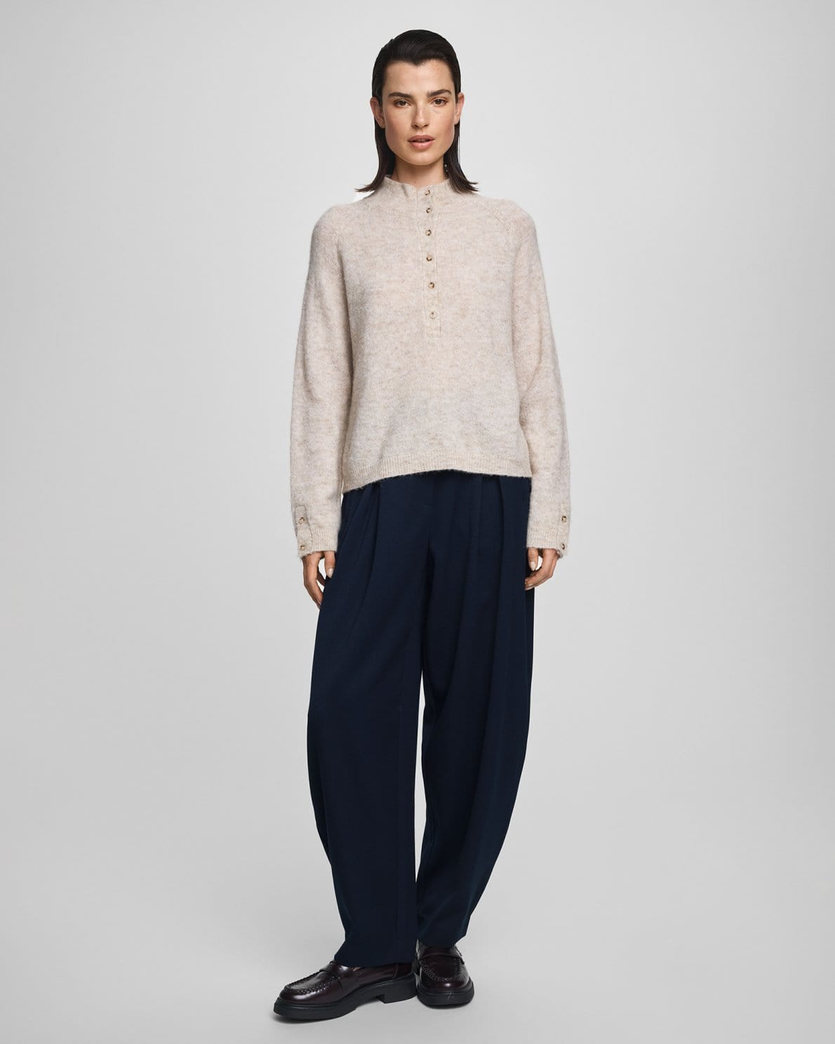 MSCH Funnel Knit With Buttons