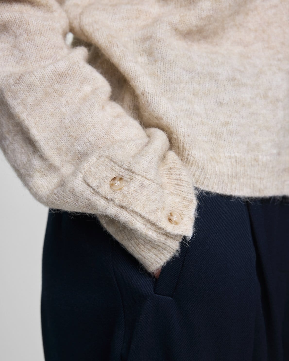 MSCH Funnel Knit With Buttons
