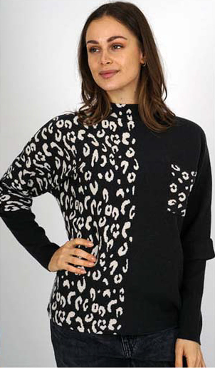 Kartner Leopard Print Knit