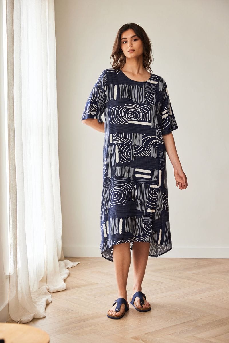 PERUZZI Ripple Print Dress