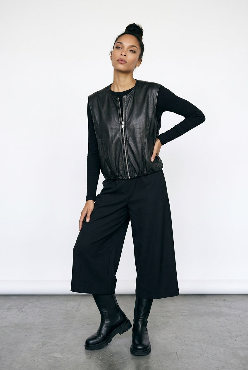 ART Pleather Zip Gilet
