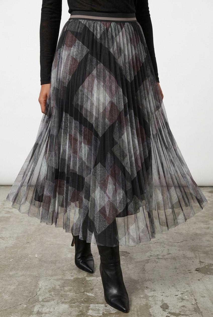 RABE Mesh Pleat Skirt