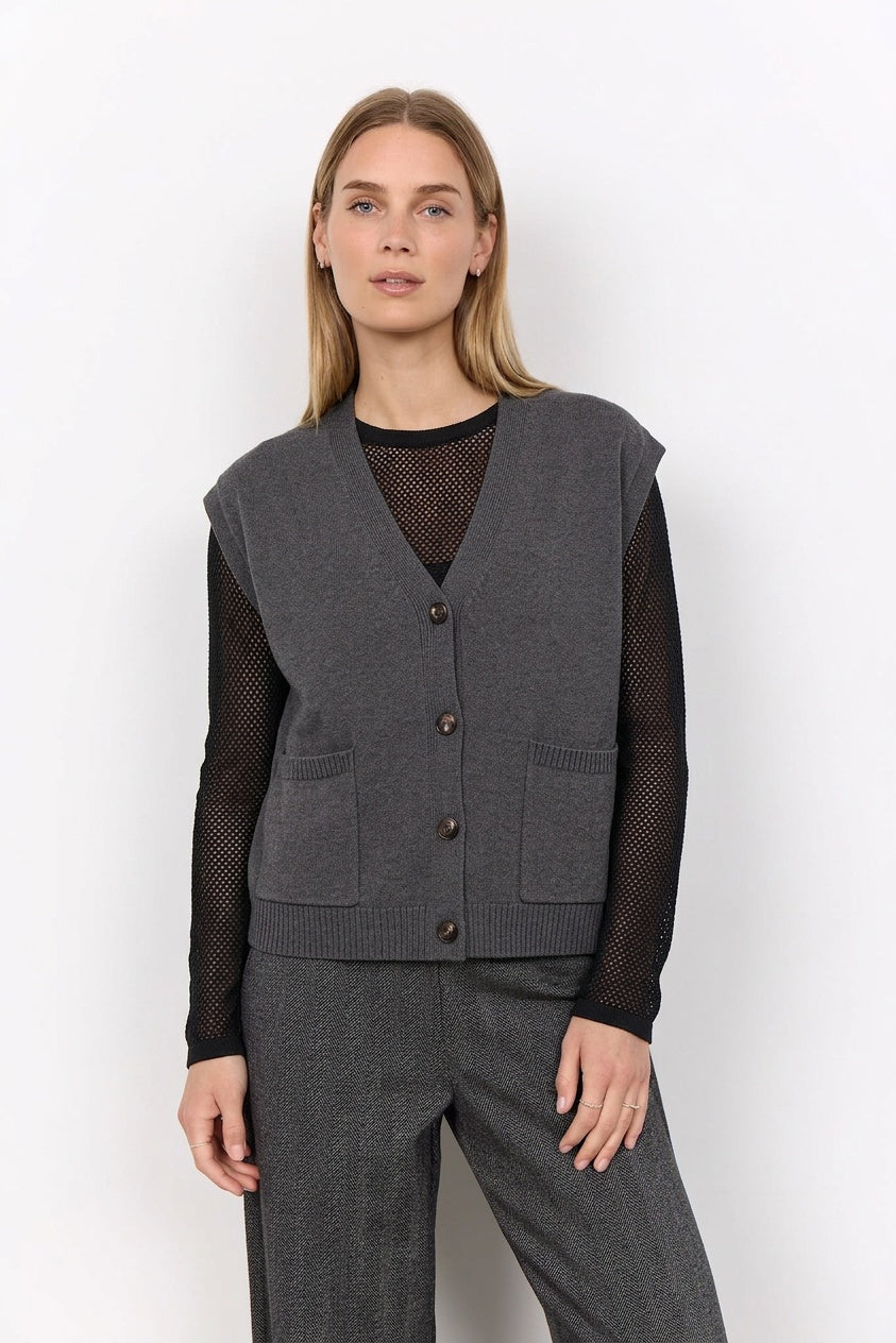 Soyaconcept Button Waistcoat