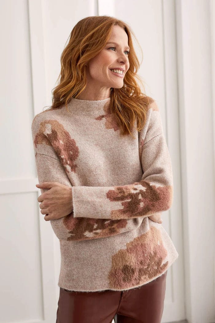 TRIBAL Rose Print Knit