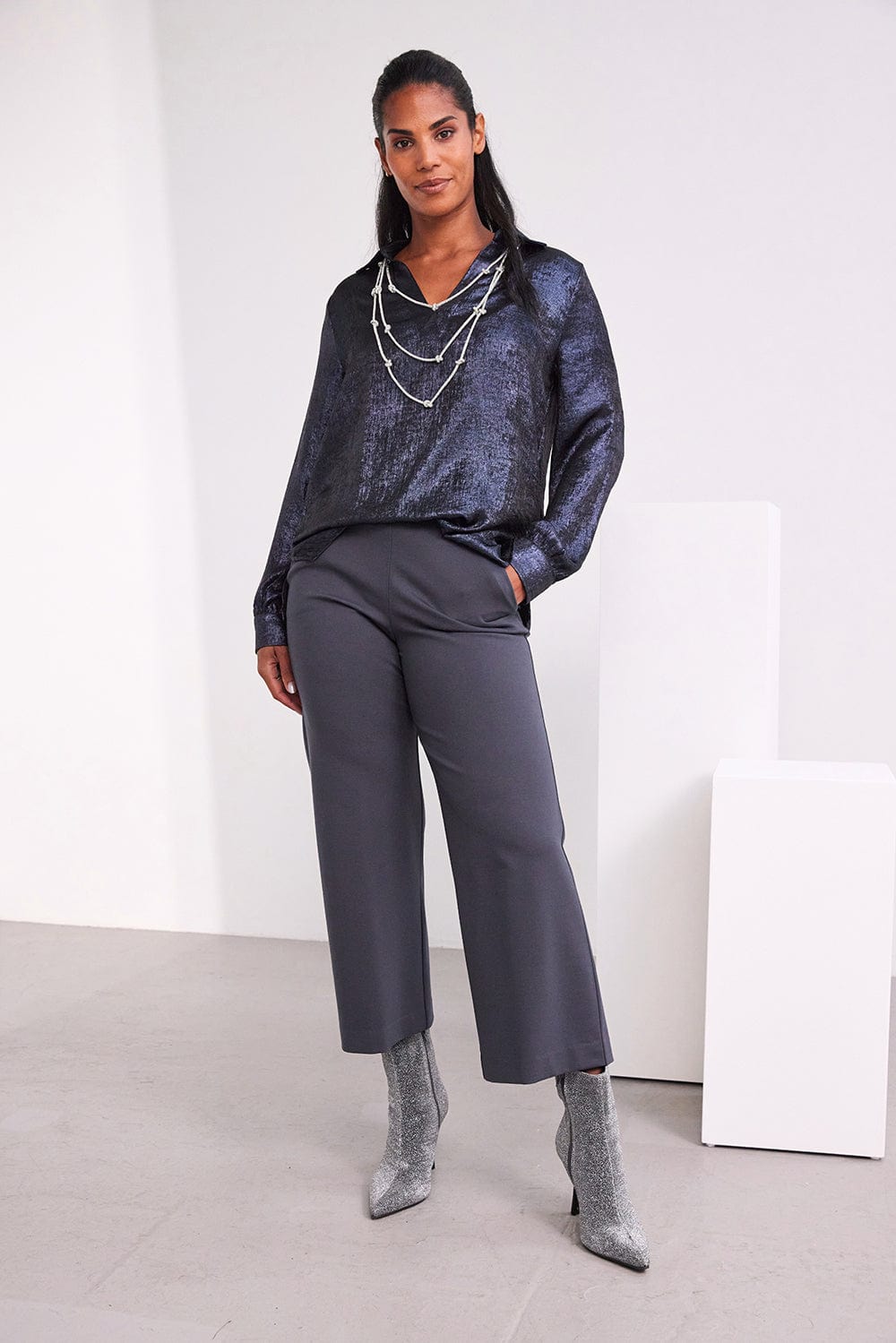 PERUZZI Pull On Wide Leg Trouser